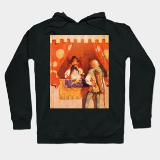 Vintage Fairy Tales, Robin Hood Meets Maid Marian by NC Wyeth Hoodie